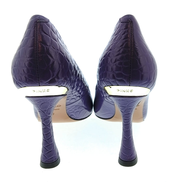 Pinko Women's Purple Pointed-Toe High-Heel Pumps-