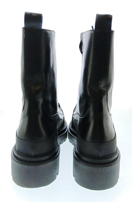 Pinko Women's Black Lace-Up Combat Ankle Boots-