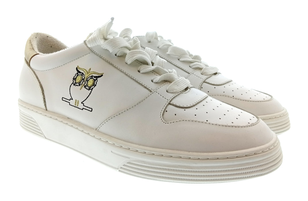 Pinko Women's White Embroidered Character Sneakers-10