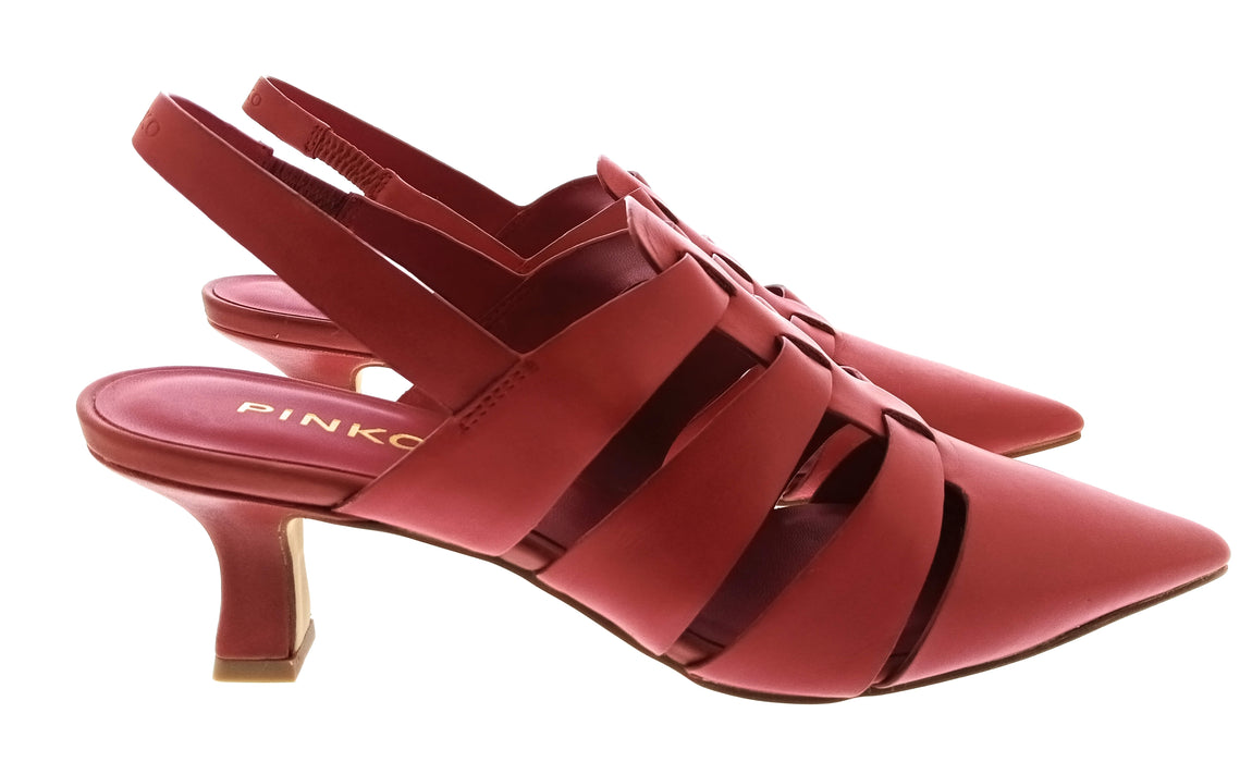 Pinko Women's Red Ricky Heeled Sandals-