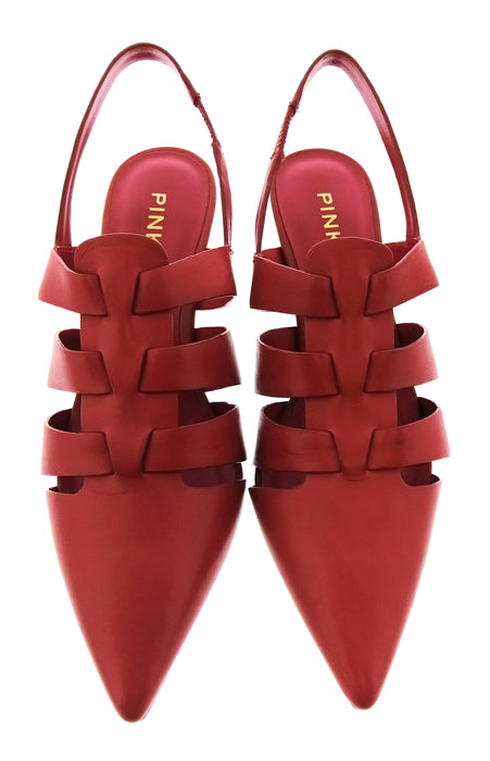 Pinko Women's Red Ricky Heeled Sandals-