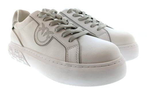 Pinko Women's White and Silver Logo Low-Top Sneakers-10