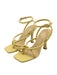 Pinko Women's Yellow Leather Strappy High-Heel Sandals-8