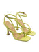 Pinko Women's Lime Green Leather Strappy High-Heel Sandals-7