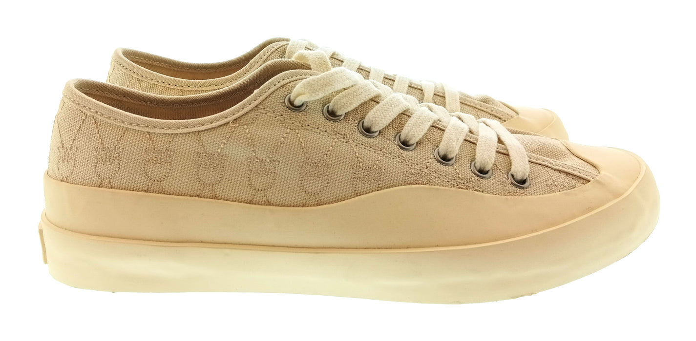 Pinko Women's Beige Monogram Canvas Low-Top Sneakers-9