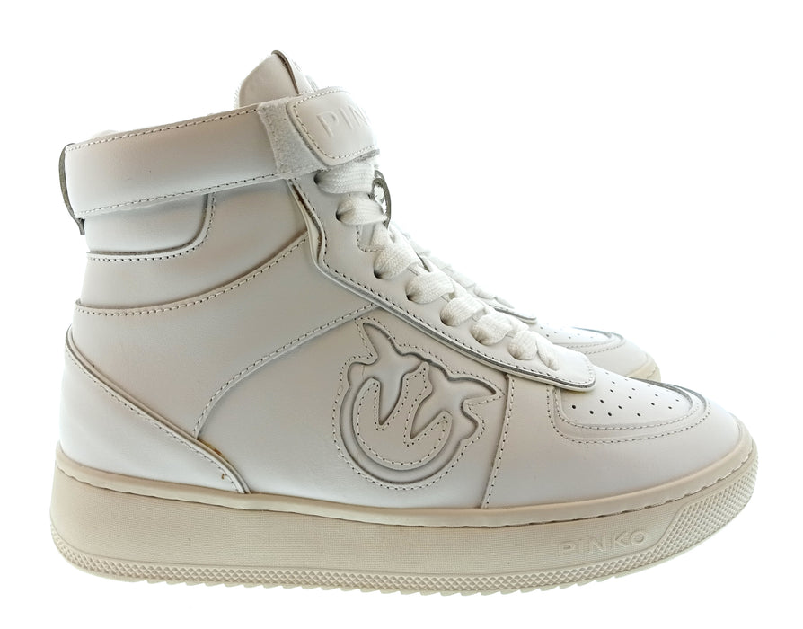 Pinko Women's White Logo High-Top Sneakers-6