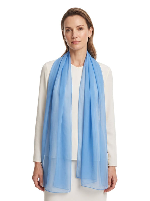 Pinko Women's Celestial Blue Silk Oblong Scarf