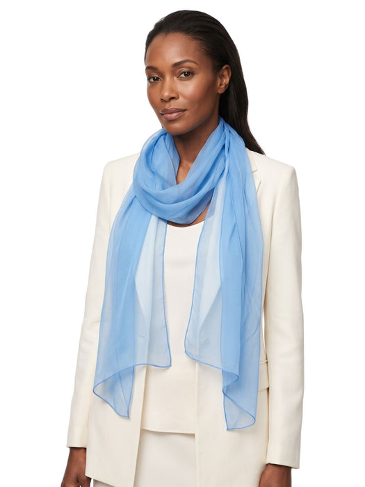 Pinko Women's Celestial Blue Silk Oblong Scarf