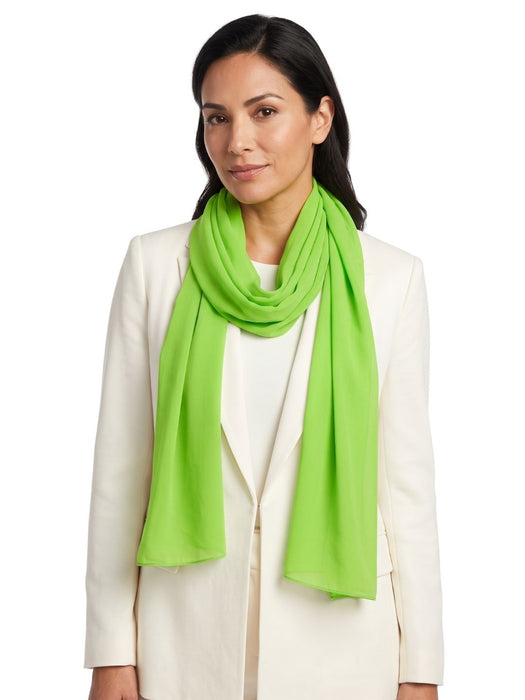 Pinko Women's Fluo Green Polyamide Oblong Scarf