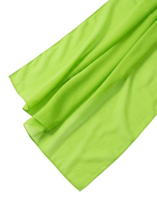 Pinko Women's Fluo Green Polyamide Oblong Scarf