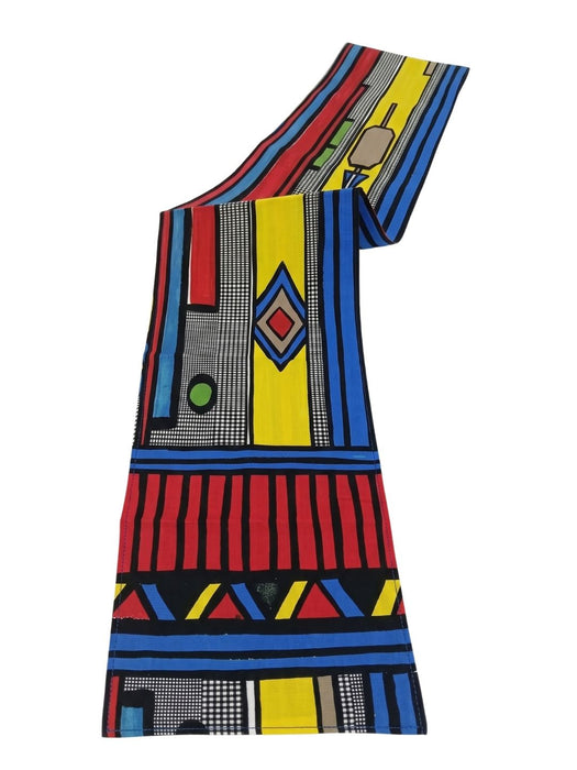 Pinko Women's Multicolor Cotton Geometric Skinny Scarf