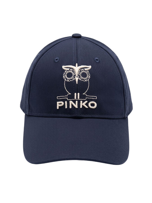 Pinko Women's Blue Donkey Embroidered Cotton Baseball Cap-One Size