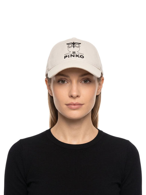 Pinko Women's White Donkey Embroidered Cotton Baseball Cap-One Size
