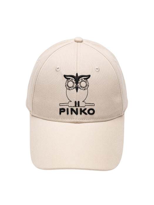 Pinko Women's White Donkey Embroidered Cotton Baseball Cap-One Size