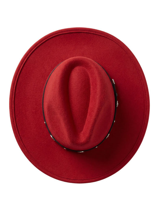 Pinko Women's Red Nazareno Wool Fedora Hat-One Size
