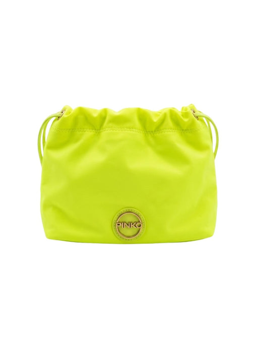 Pinko Women's Fluo Yellow Phylesia Drawstring Shoulder Bag