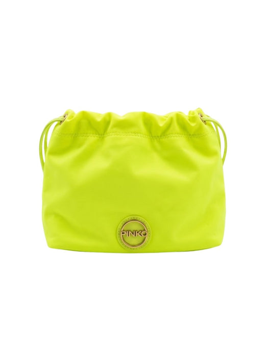 Pinko Women's Fluo Yellow Phylesia Drawstring Shoulder Bag