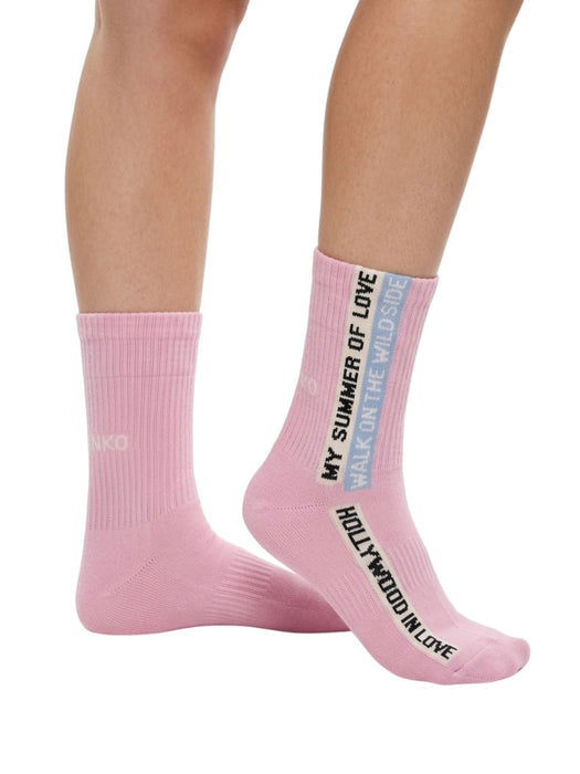 Pinko Women's Pink Sessera Hollywood Crew Socks-S