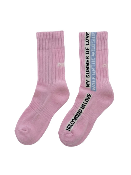 Pinko Women's Pink Sessera Hollywood Crew Socks