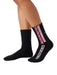 Pinko Women's Black Slogan Ribbed Crew Socks-M