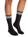 Pinko Women's Black Silver Sheer Crew Socks-M