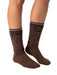 Pinko Women's Brown Floral-Lace Crew Socks-M