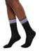 Pinko Women's Black Lilac Sheer Crew Socks-M