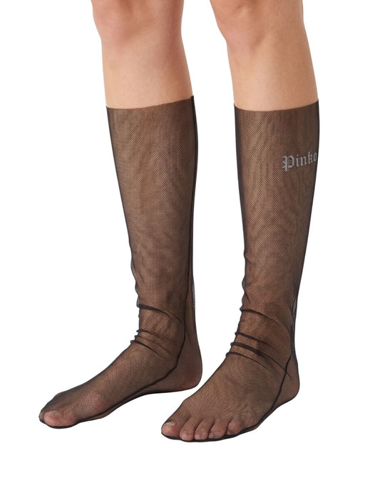 Pinko Women's Black Sheer Knee-High Socks-M