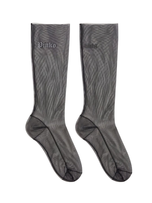 Pinko Women's Black Sheer Knee-High Socks-M