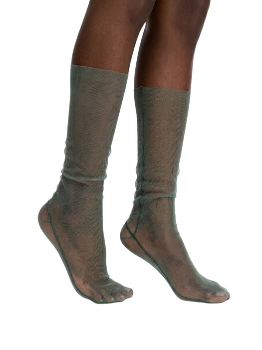 Pinko Women's Green Sheer Knee-High Socks-M