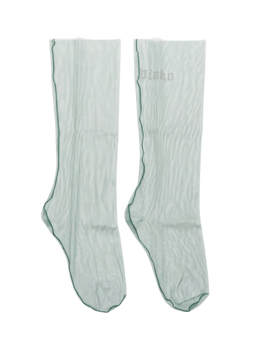 Pinko Women's Green Sheer Knee-High Socks-M
