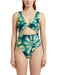 Pinko Women's Green Tie-Dye Cutout One-Piece Swimsuit-S