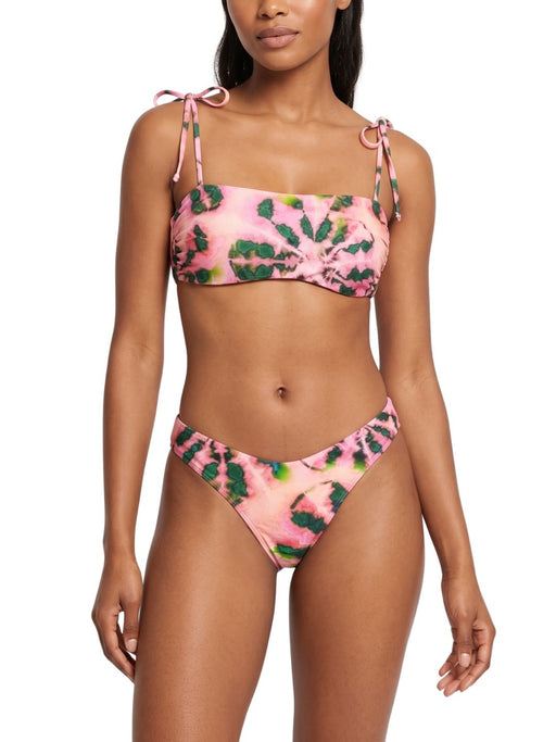 Pinko Women's Pink Floral Tie-Strap Bikini Set