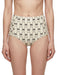 Pinko Women's Cream Black Logo High-Waist Bikini Bottom