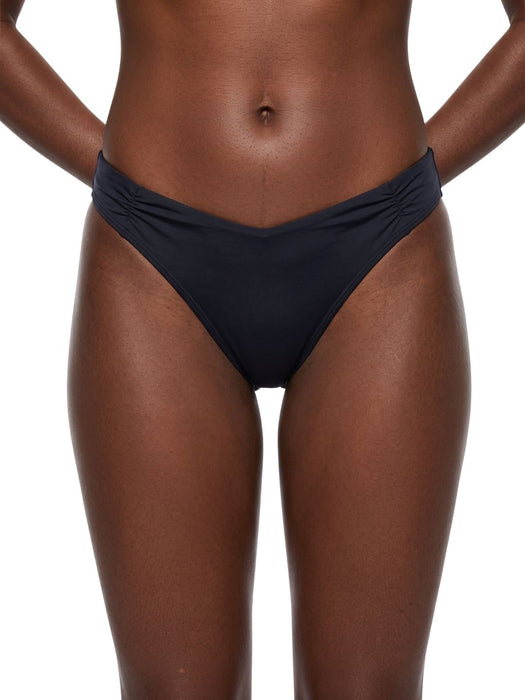 Pinko Women's Black Ruched-Side Bikini Bottom-M