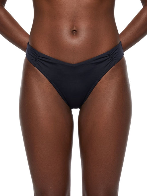 Pinko Women's Black Ruched-Side Bikini Bottom