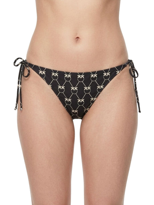 Pinko Women's Black Logo Side-Tie Bikini Bottom