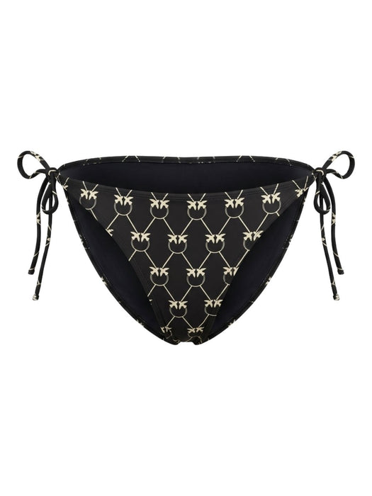 Pinko Women's Black Logo Side-Tie Bikini Bottom
