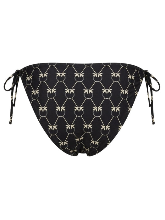 Pinko Women's Black Logo Side-Tie Bikini Bottom