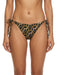 Pinko Women's Beige Black Leopard Side-Tie Bikini Bottom