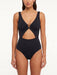 Pinko Women's Black Ring-Detail Cutout One-Piece Swimsuit