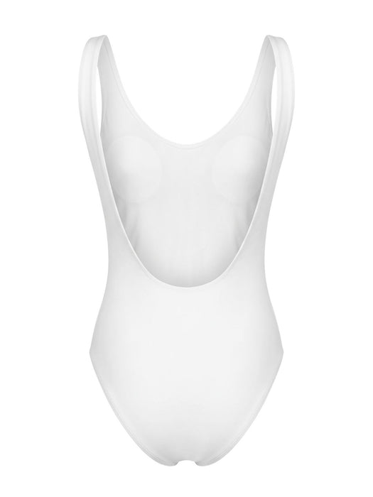 Pinko Women's White Ring-Detail Cutout One-Piece Swimsuit-XS