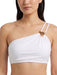 Pinko Women's White Ring-Detail One-Shoulder Bikini Top-S
