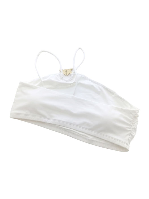 Pinko Women's White Ring-Detail One-Shoulder Bikini Top