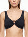 Pinko Women's Black Ring-Detail Ruched Bikini Top-XS