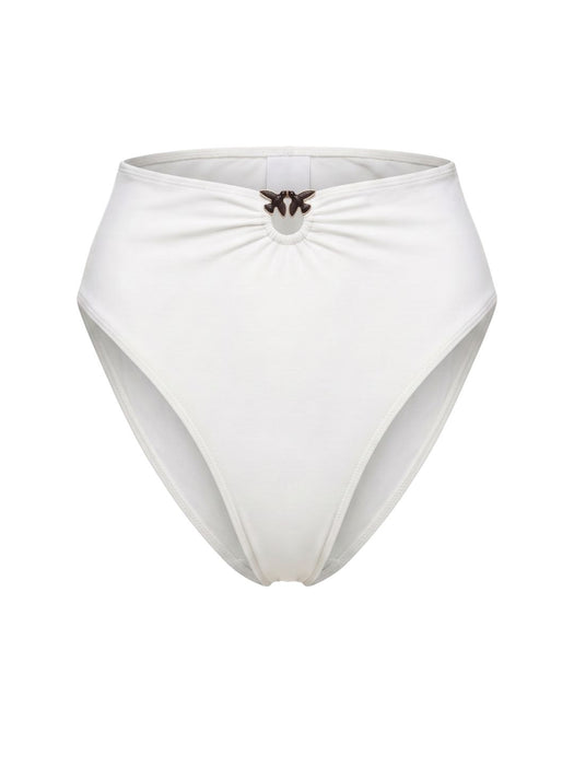 Pinko Women's White Ring-Detail High-Waist Bikini Bottom