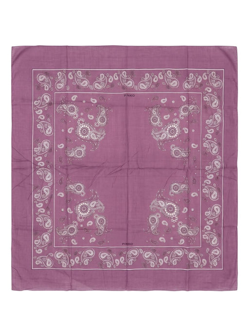 Pinko Women's Purple Cotton Paisley Pareo Cover-Up 55 x 55 in