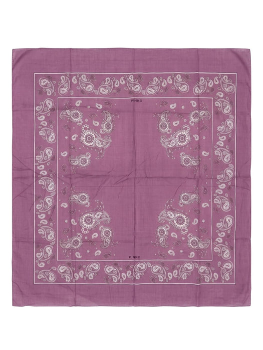 Pinko Women's Purple Cotton Paisley Pareo Cover-Up 55 x 55 in