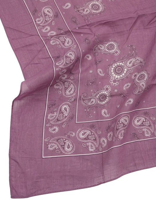 Pinko Women's Purple Cotton Paisley Pareo Cover-Up 55 x 55 in