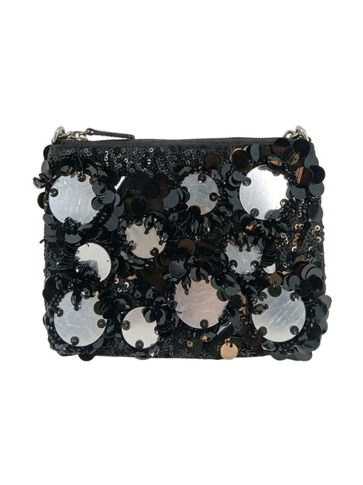 Pinko Women's Black Silver Mirror Floral Embellished Shoulder Bag